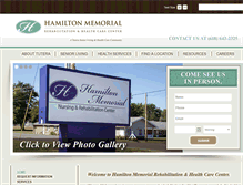Tablet Screenshot of hamiltonmemorialseniorcare.com